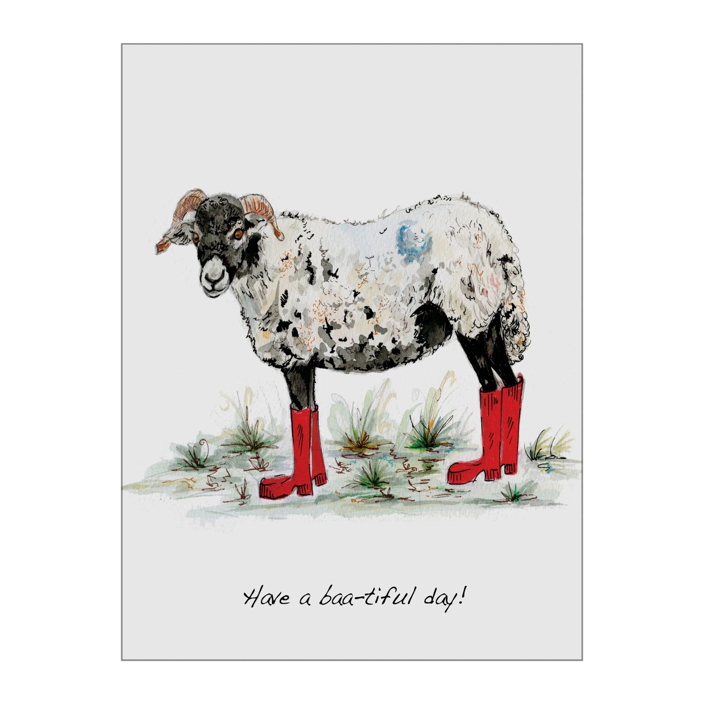 Sheep In Boots Glass Wall Art