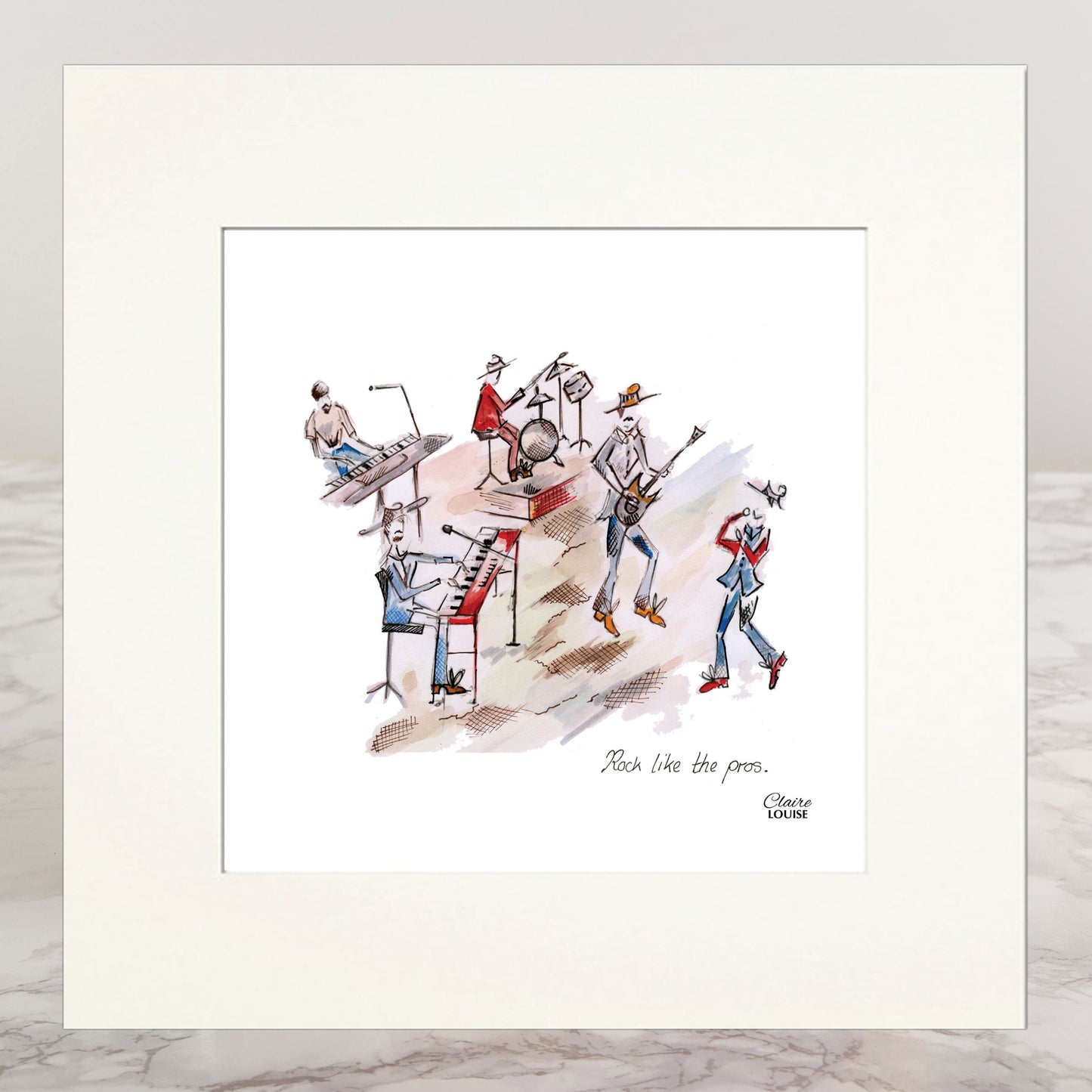 Rock like the pros Mounted Print