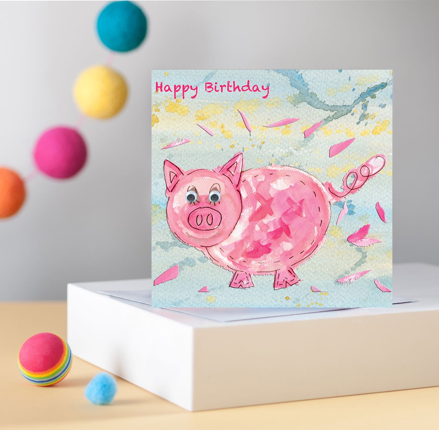 Piggy Greetings Card - Pack of 6