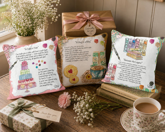 A Cake a Year Cushion - The Painted Poem