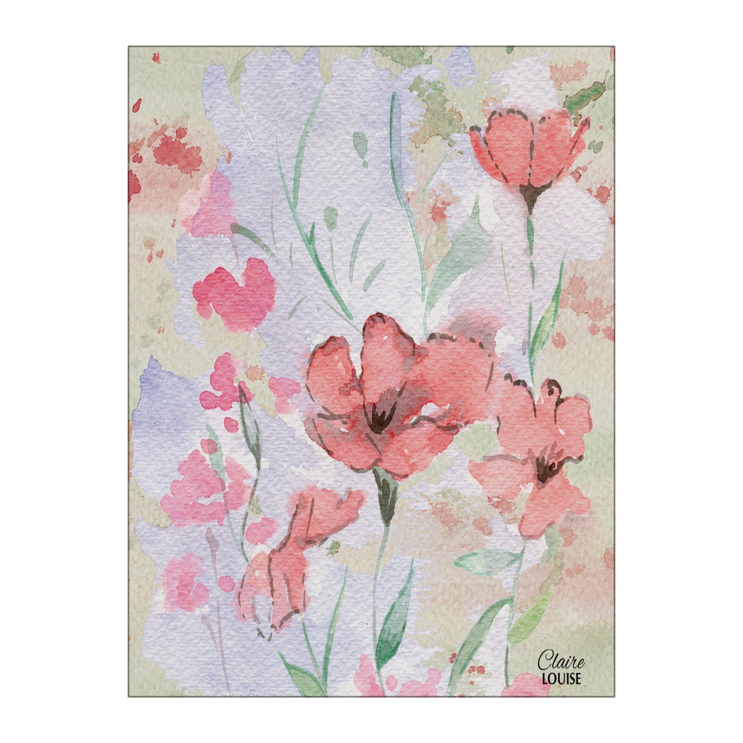 Splash Poppy Glass Wall Art