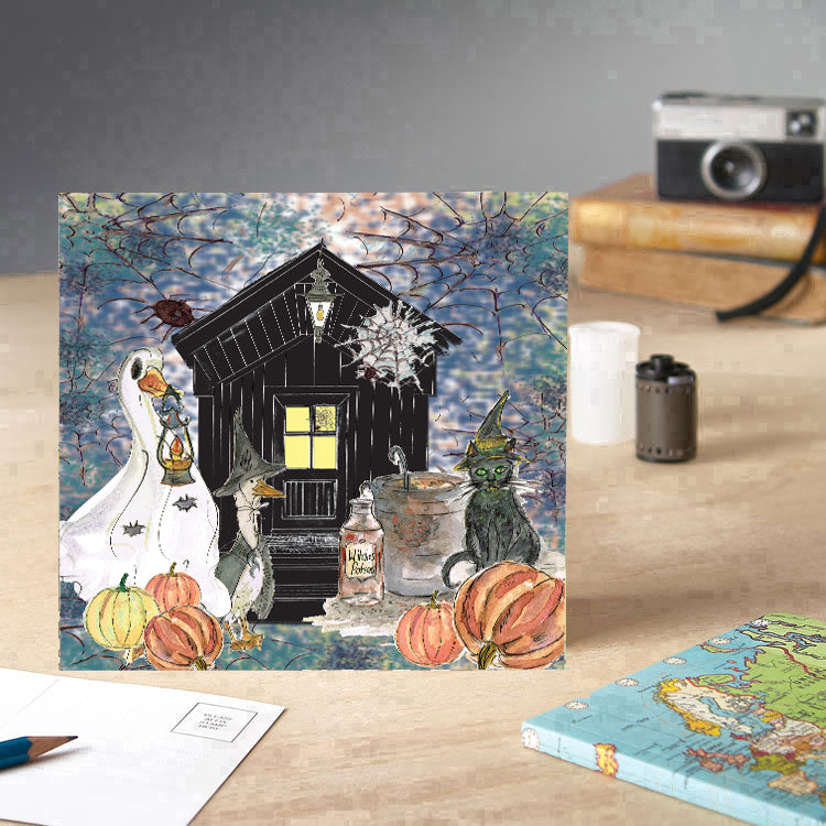 Halloween at the Potting Shed Greeting Card - Pack of 6