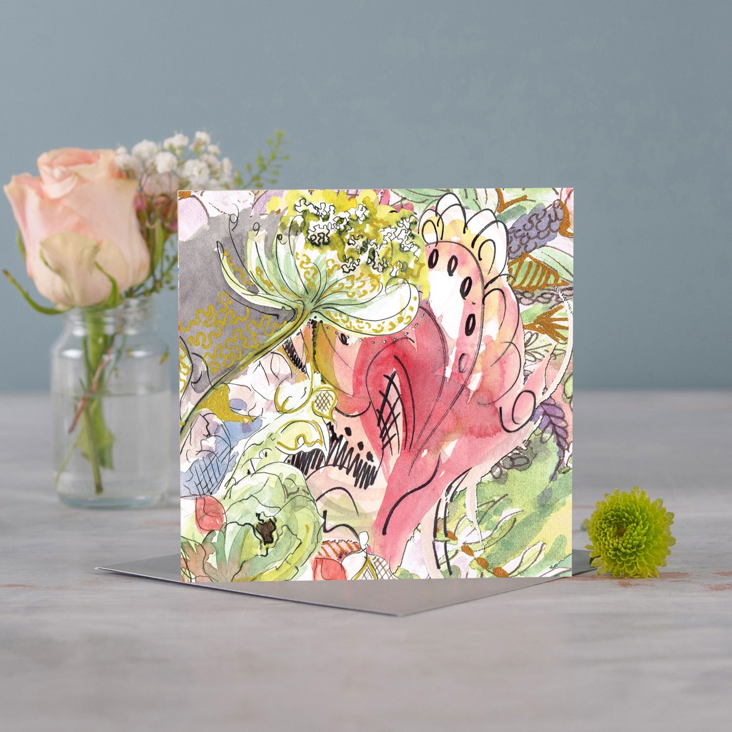 Luminous Pink Bloom Greeting Card - Pack of 6