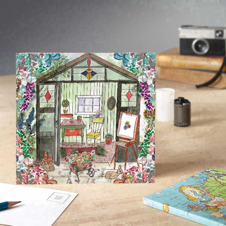 The Artist's Potting Shed Greeting Card - Pack of 6