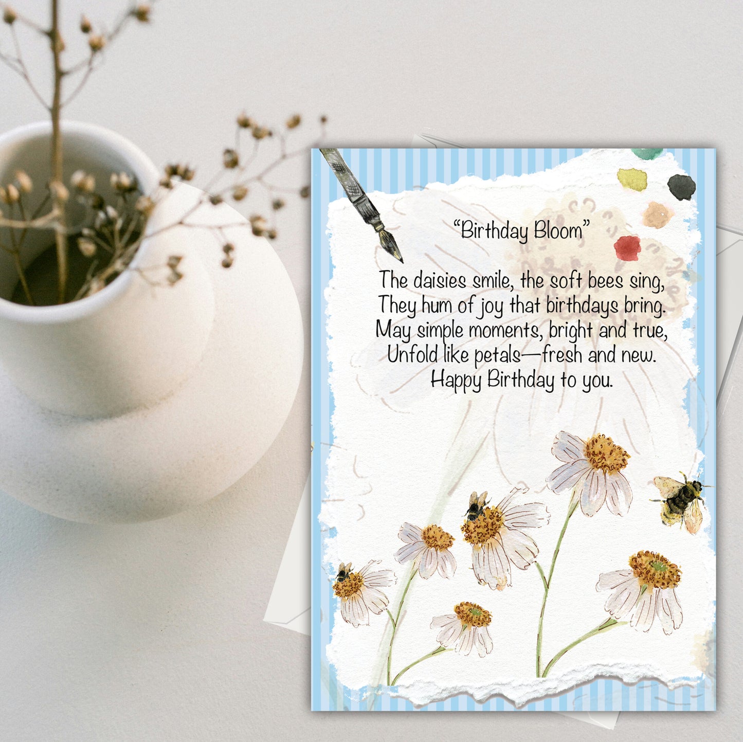Birthday Bloom Greeting Card - Pack of 6