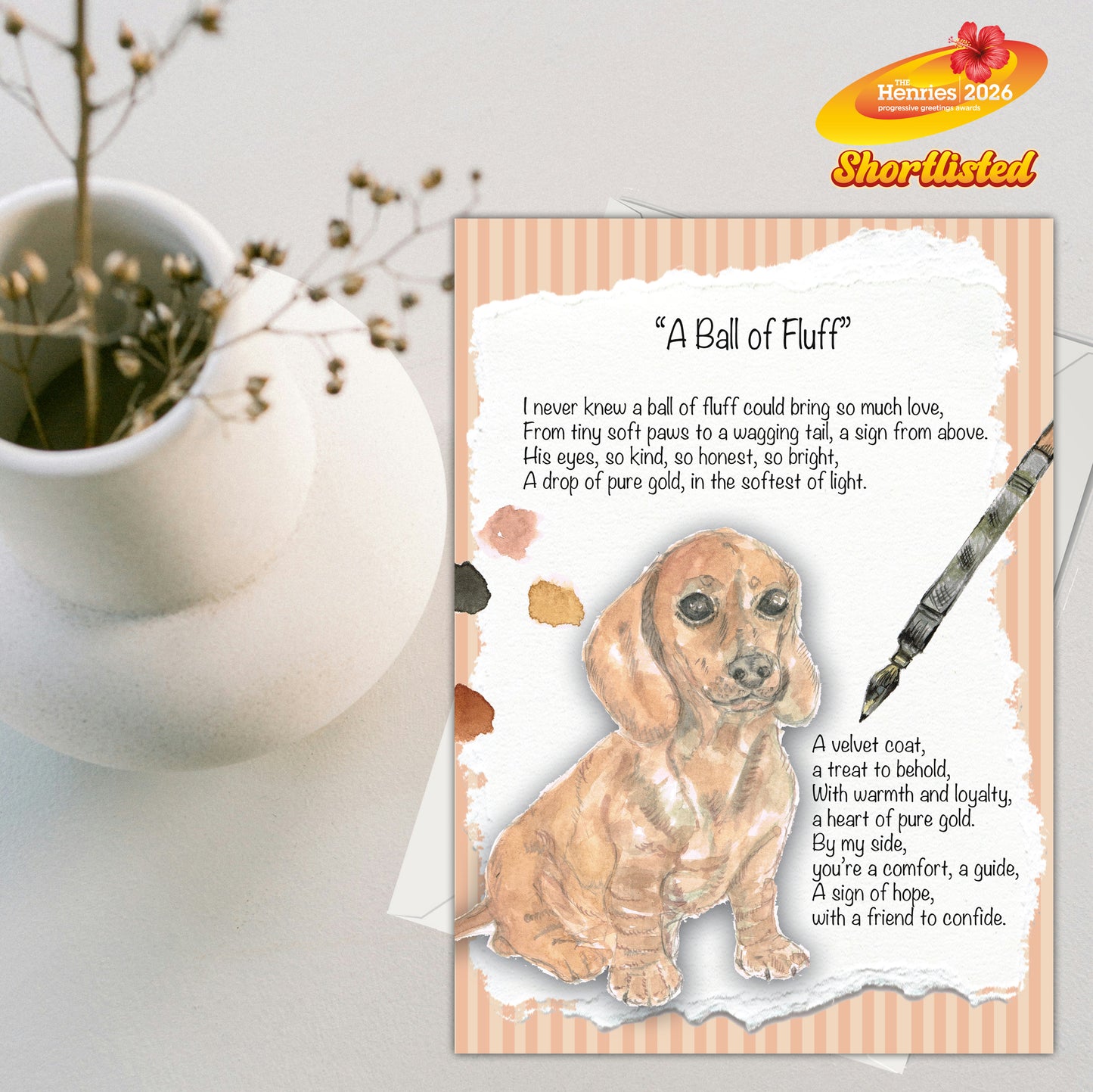 A Ball of Fluff Greeting Card - Pack of 6