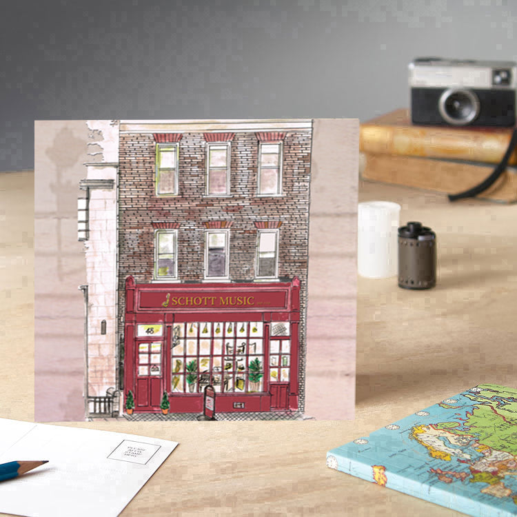 Schott Music Shop Front Greeting Card - Pack of 6
