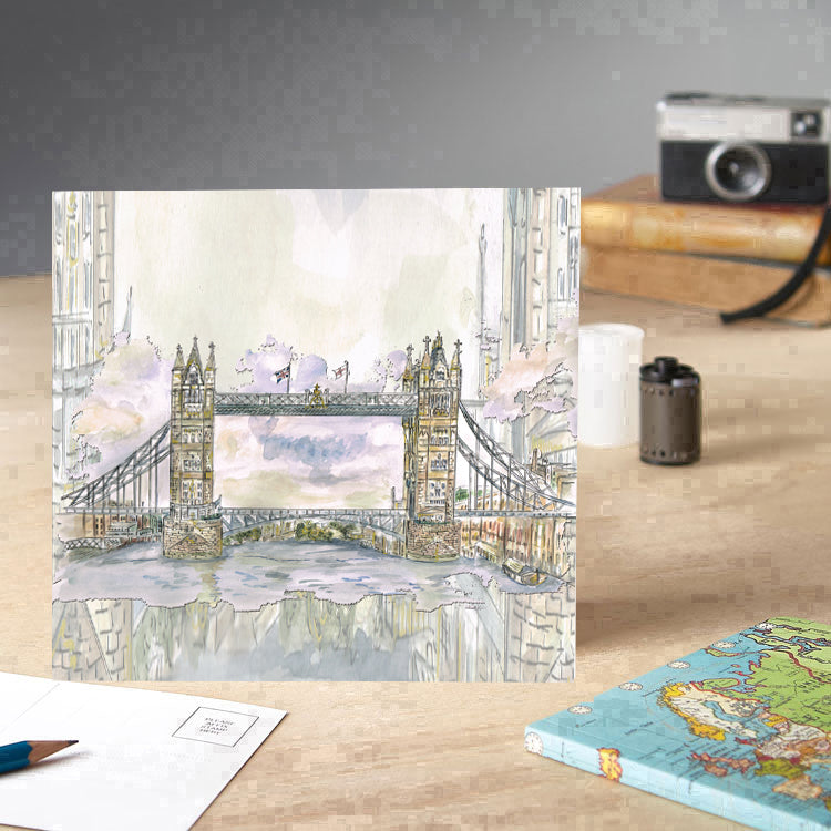 Tower Bridge Greeting Card - Pack of 6