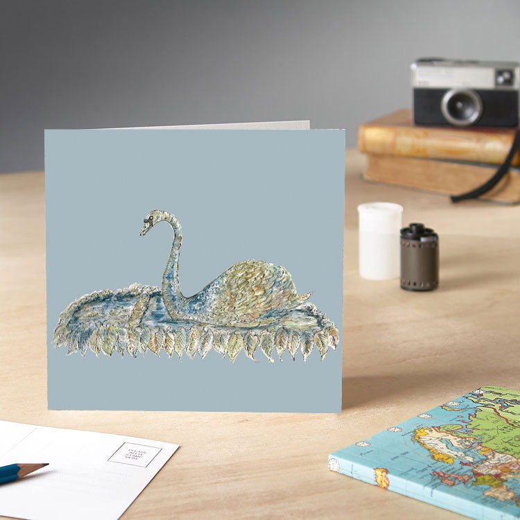 The Bowes Museum's Silver Swan Greeting Card - Pack of 6