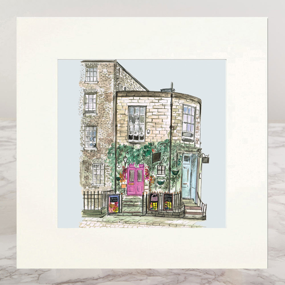 Cafedral Durham Mounted Print