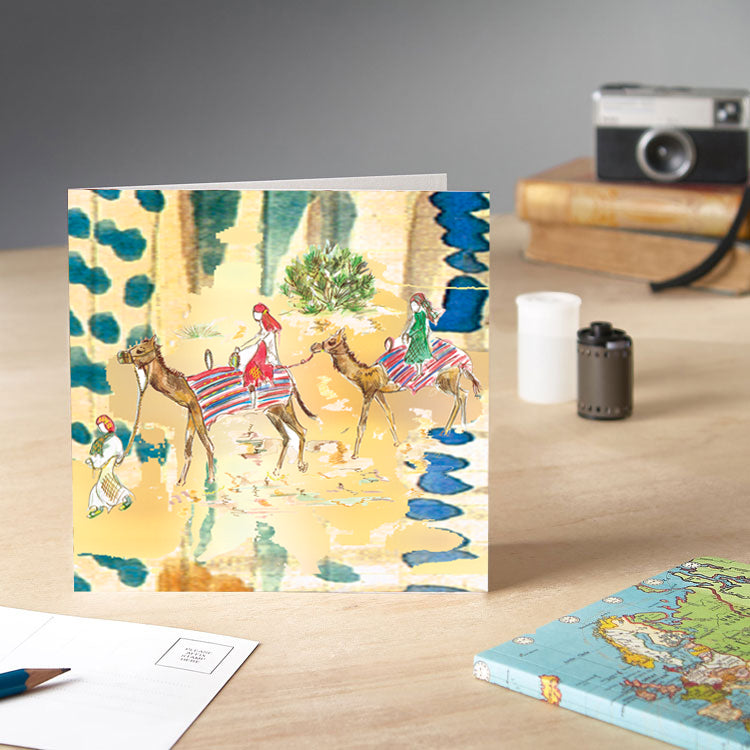 Camel Safari Greetings Card - Pack of 6