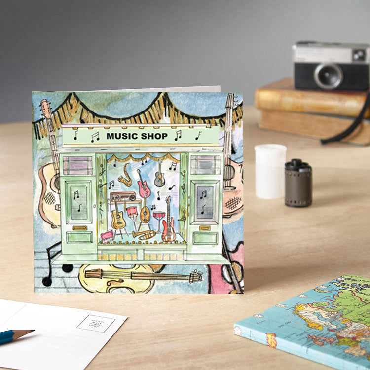 Music Shop Greetings Card - Pack of 6