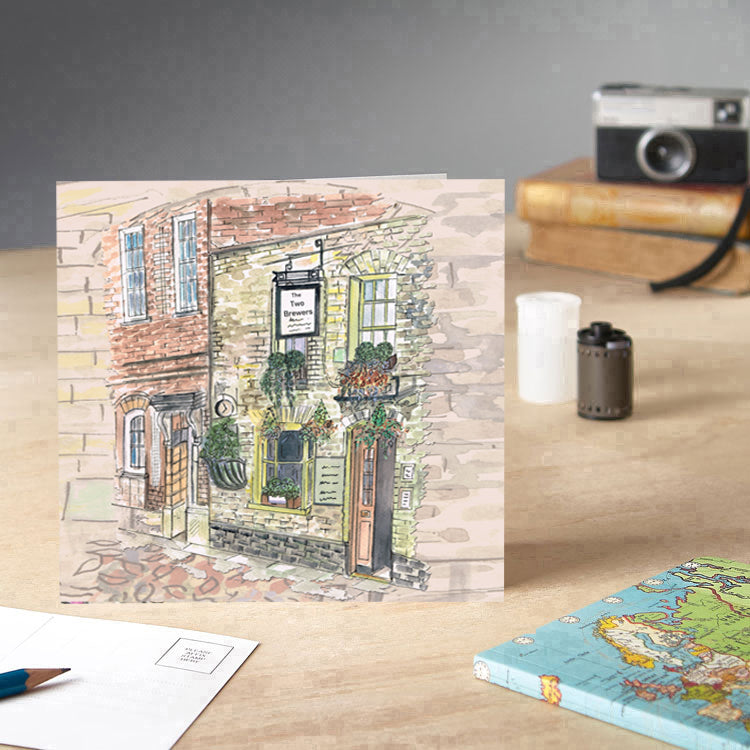The Two Brewers Greetings Card - Pack of 6