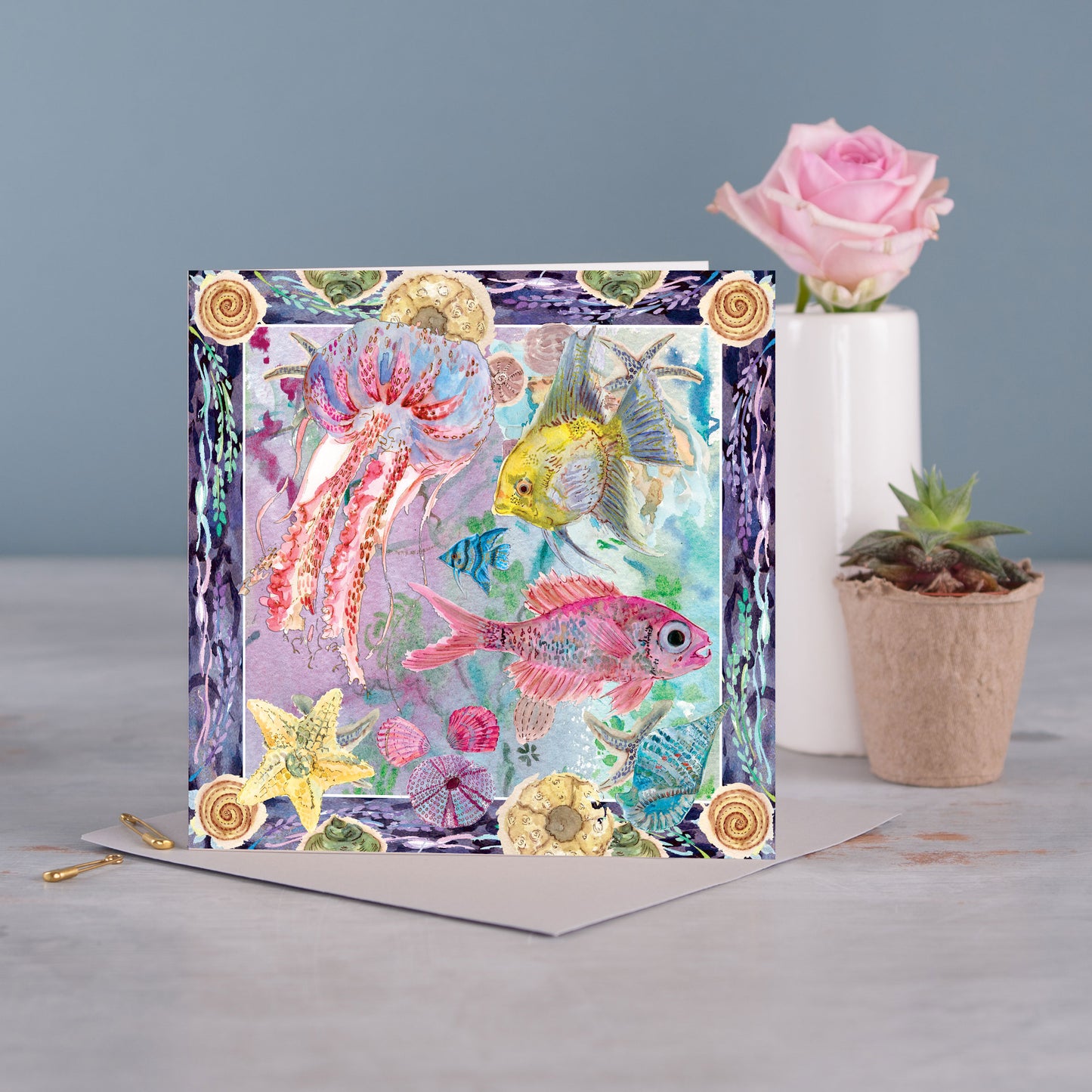Tropical Fish Greetings Card - Pack of 6