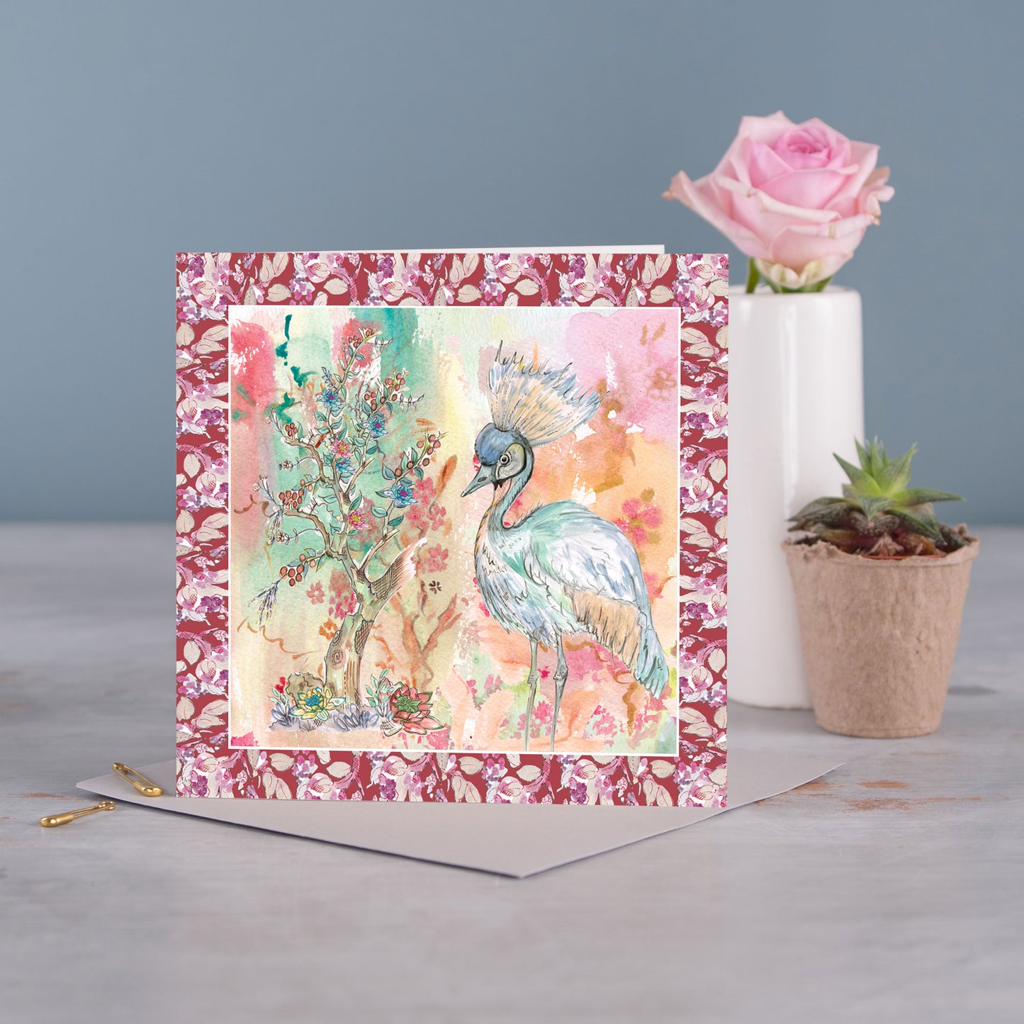 Oriental Bird Greetings Card - Pack of 6