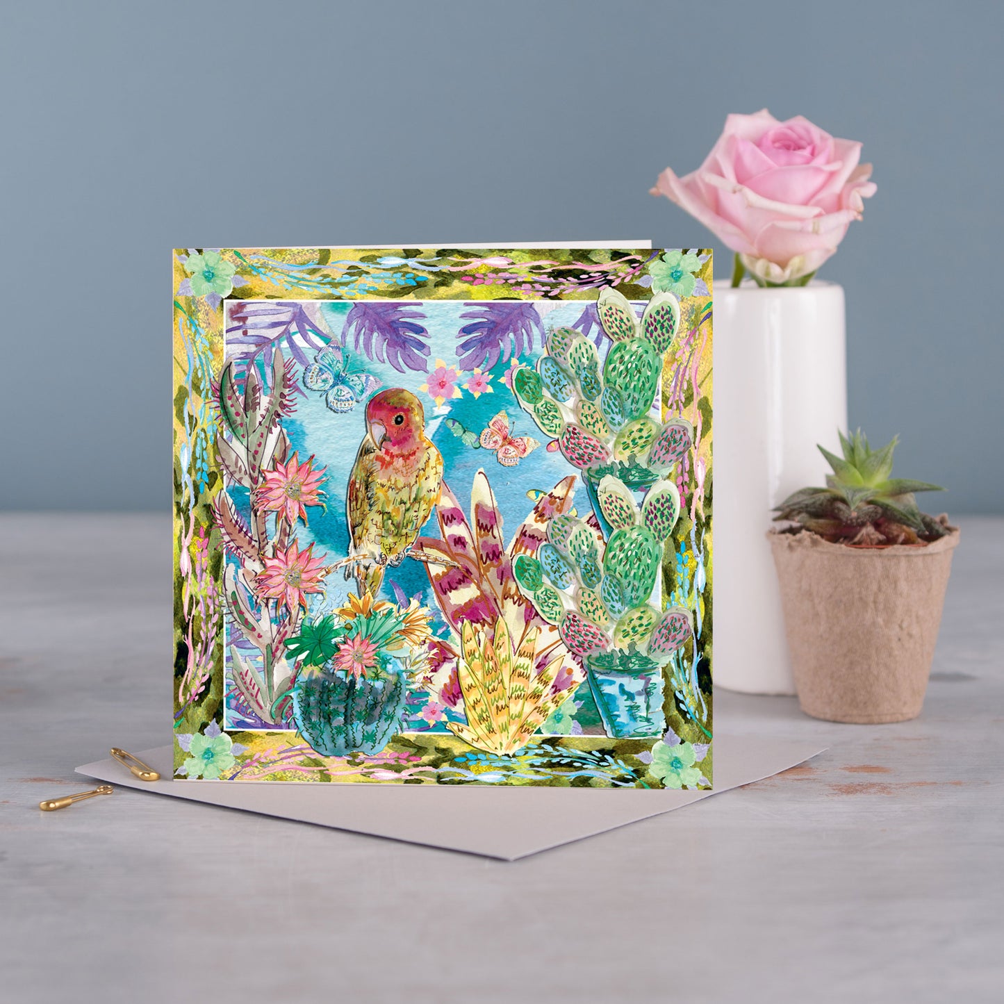 Cactus Greetings Card - Pack of 6
