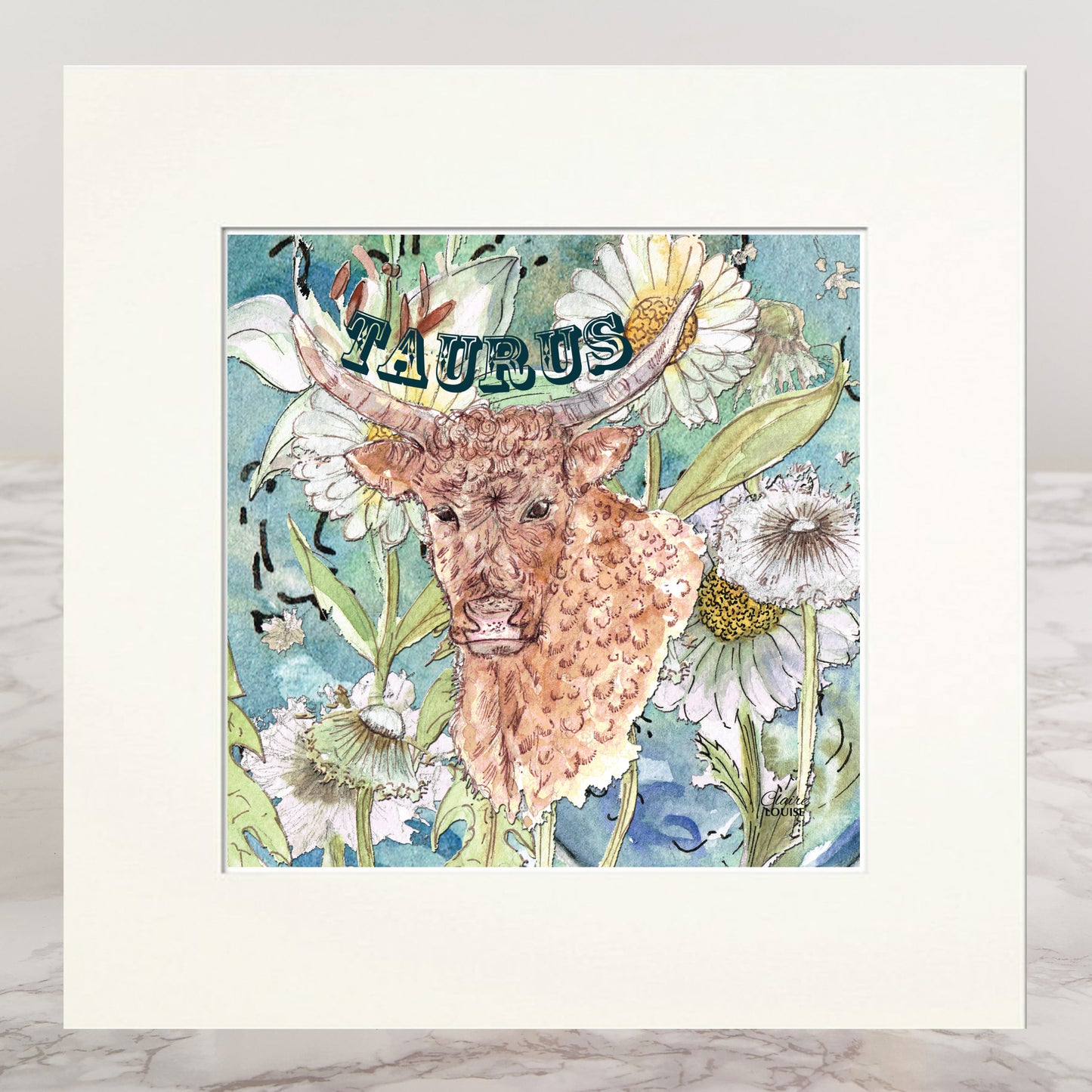 Taurus Mounted Print