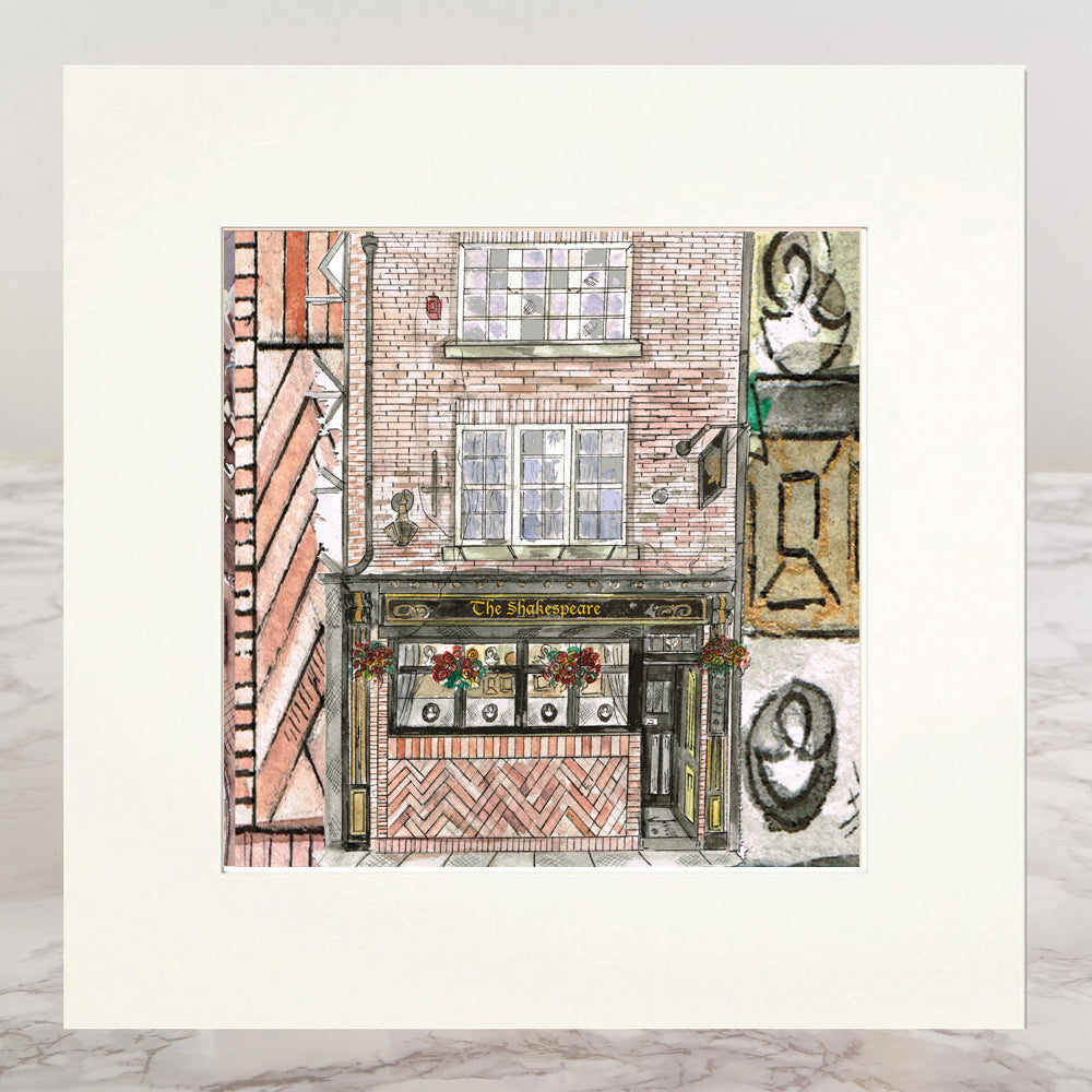 Shakespeare Pub Mounted Print