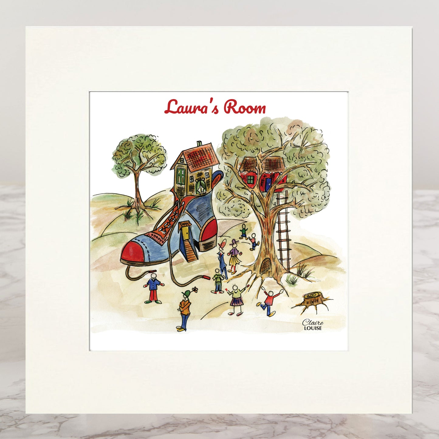 The Shoehouse Personalised Mounted Print