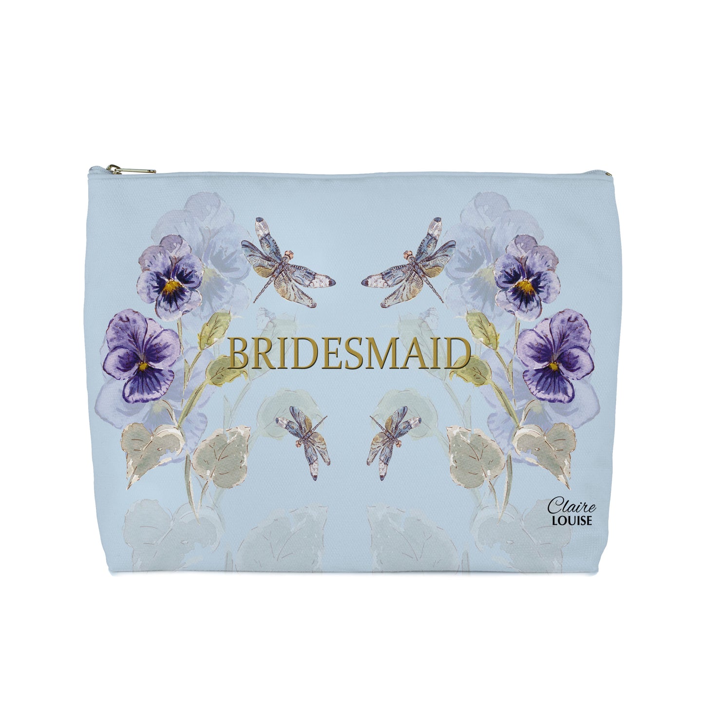 Bridesmaid Pansies Cosmetic Bag