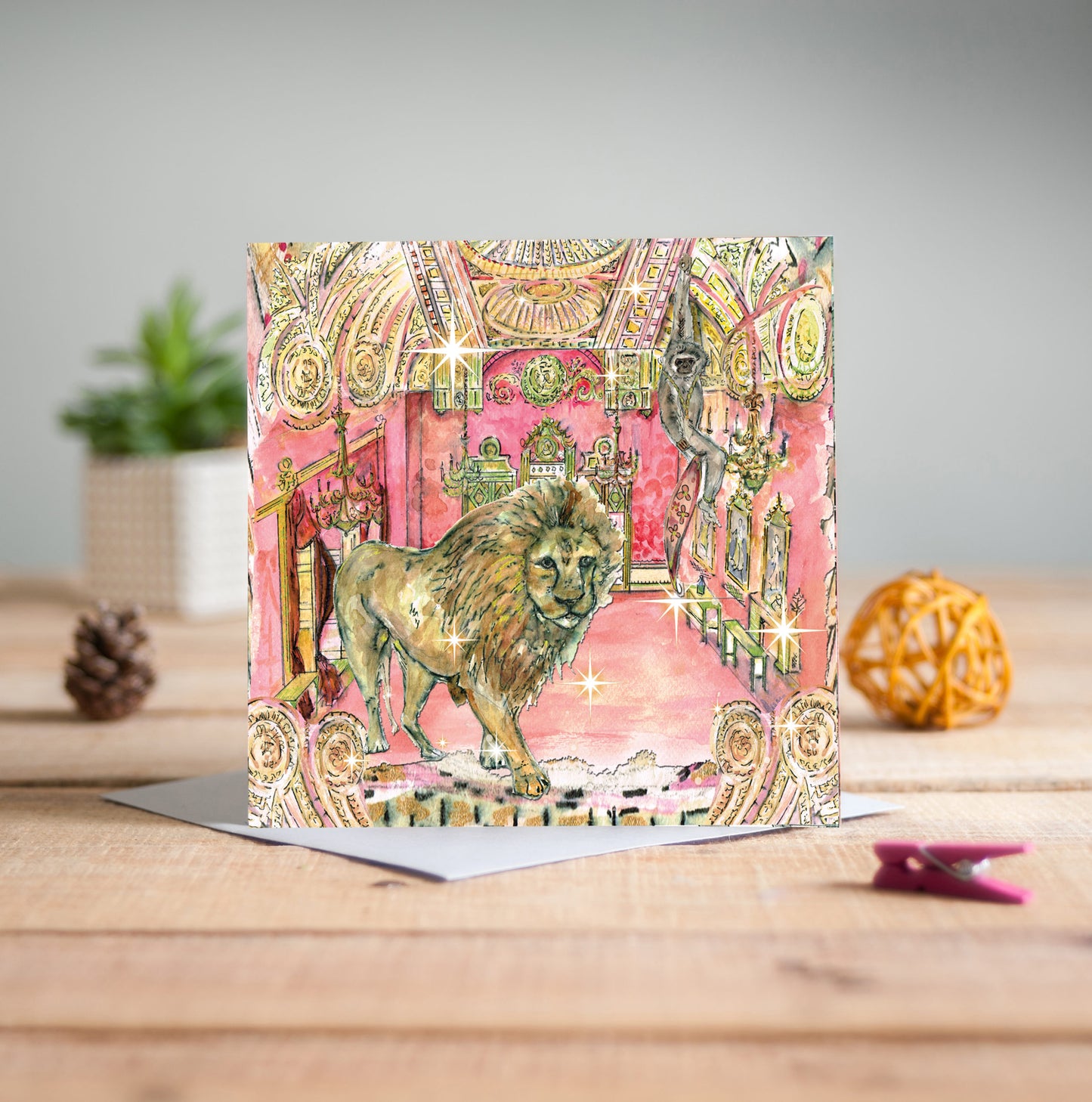 Lion In The City Greetings Card - Pack of 6