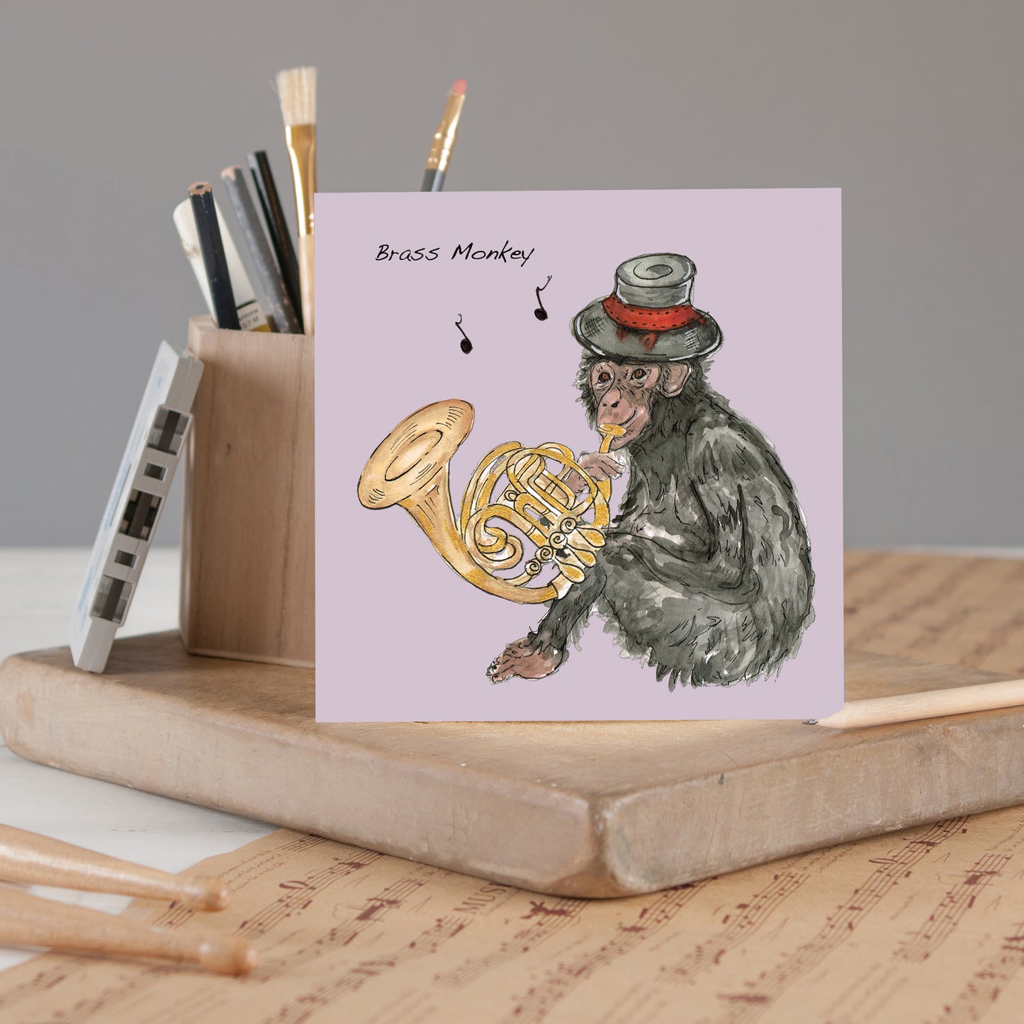 French Horn Greeting Card - Pack of 6