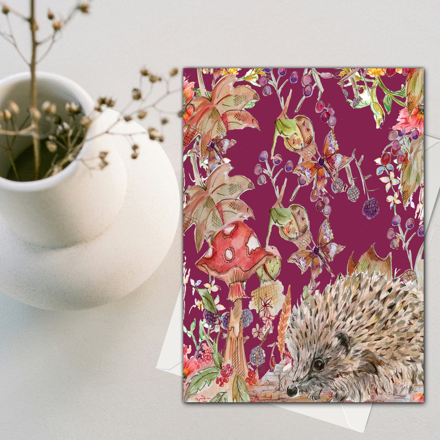 Whimsical Hedgehog Greeting Card (120 X 170) - Pack of 6