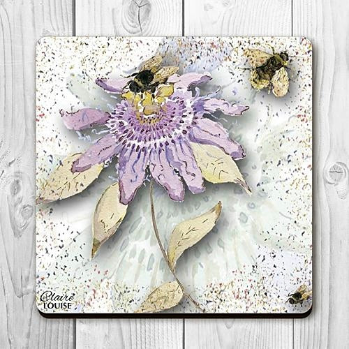 Powder Bloom Passion Flower Coaster