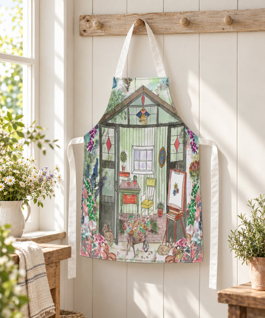 Artist's Potting Shed Kitchen Apron