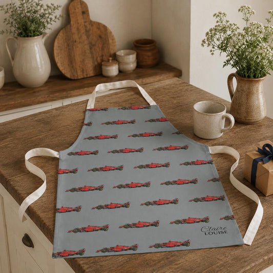 Car Racing Kitchen Apron