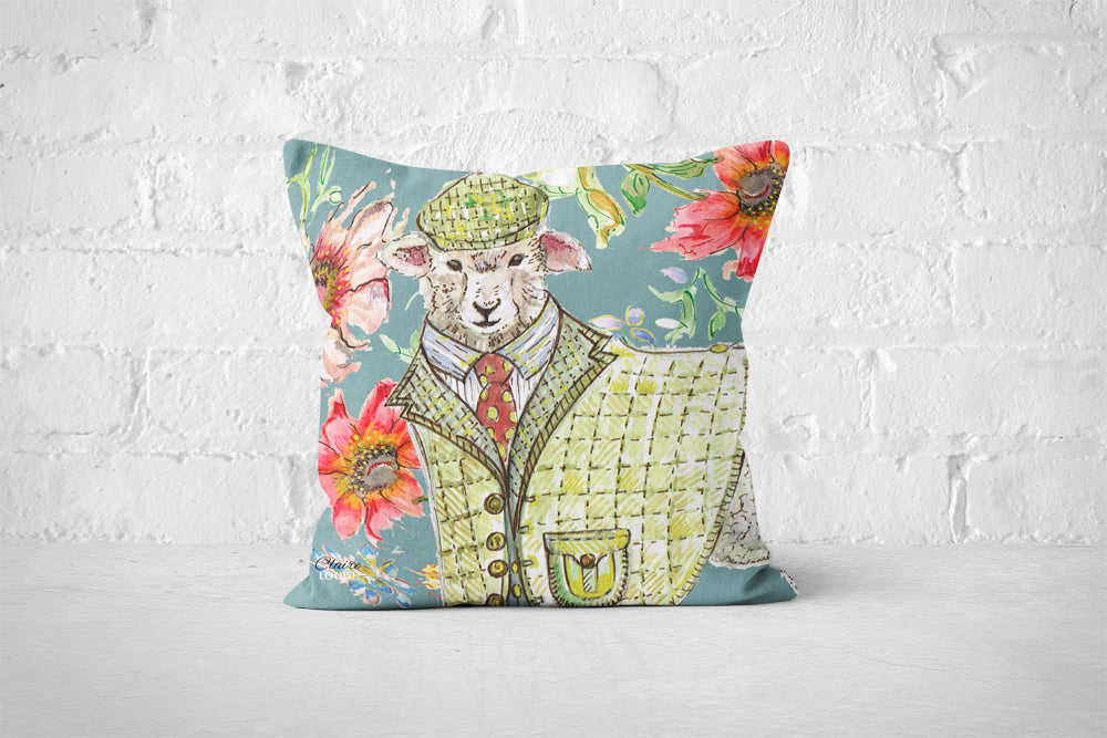 Cottage Floral Sheep Cushion