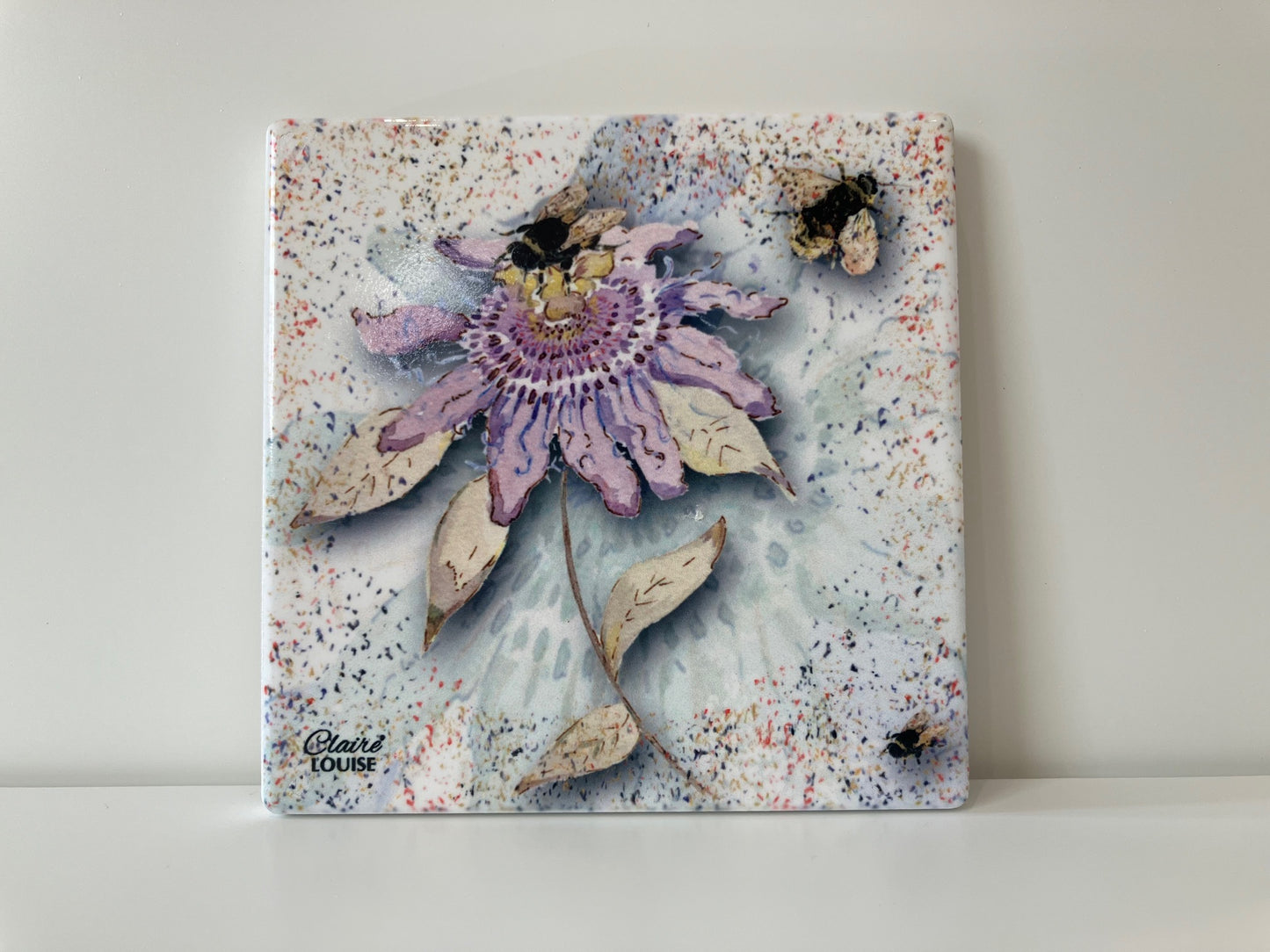Passion Flower Tile Coaster