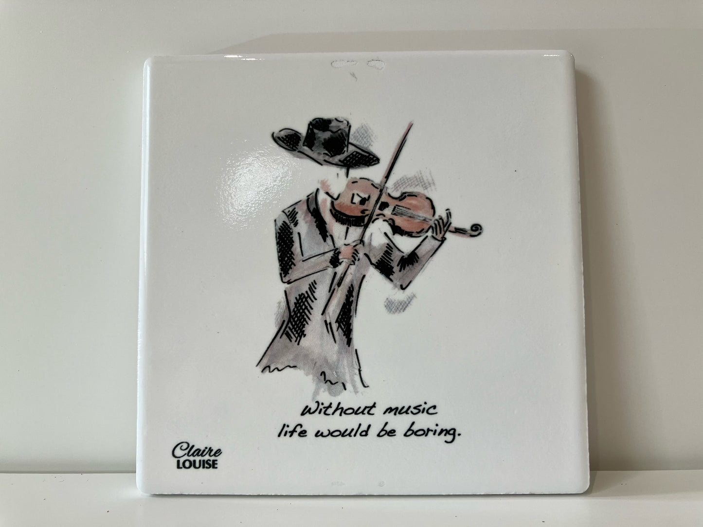 Violin Tile Coaster