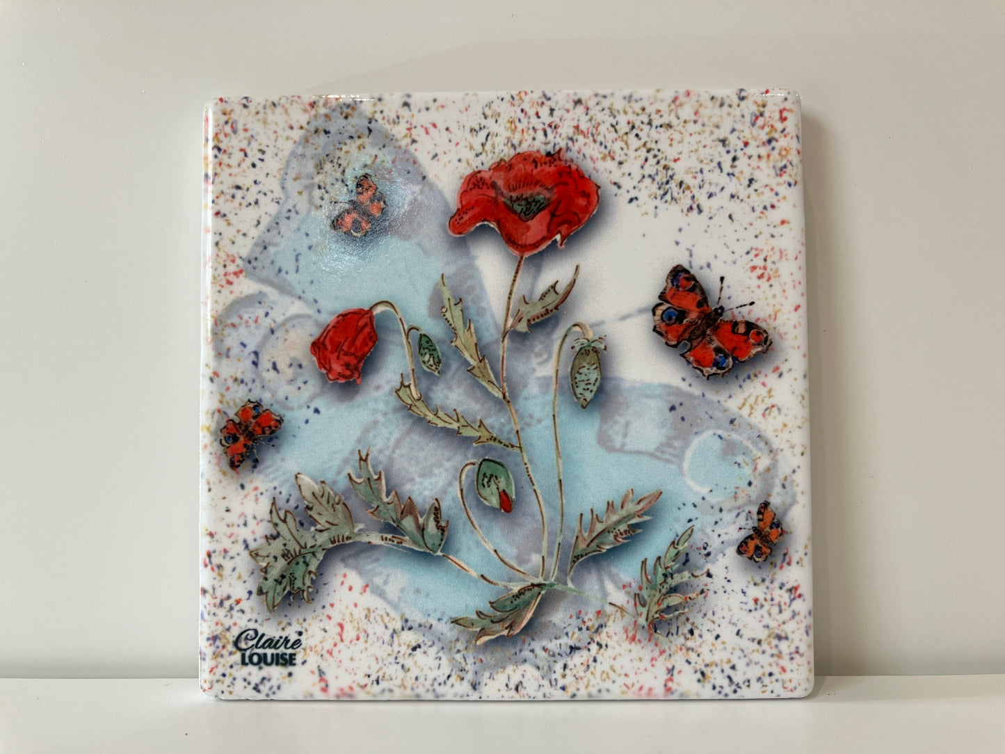 Poppies Wedding Tile Coaster