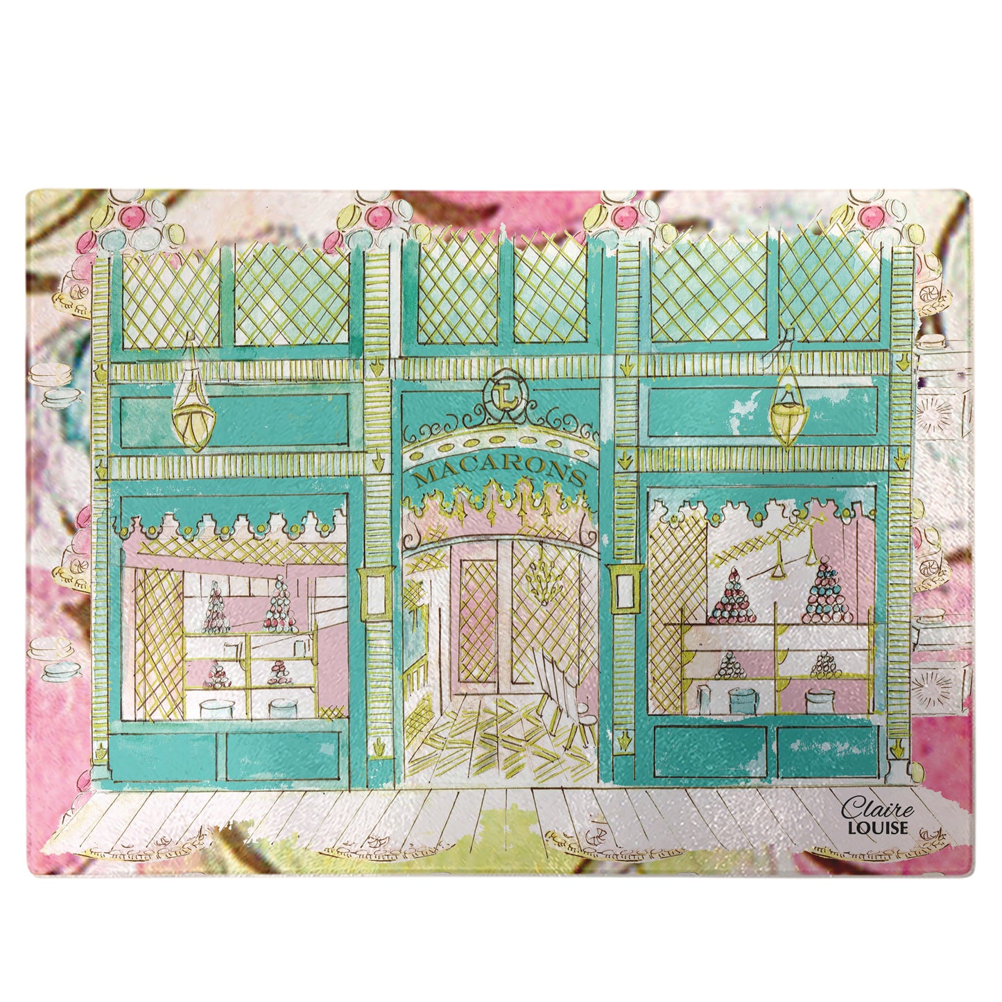 Laduree Glass Chopping Board