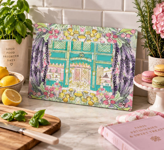 Laduree In Full Bloom Glass Chopping Board
