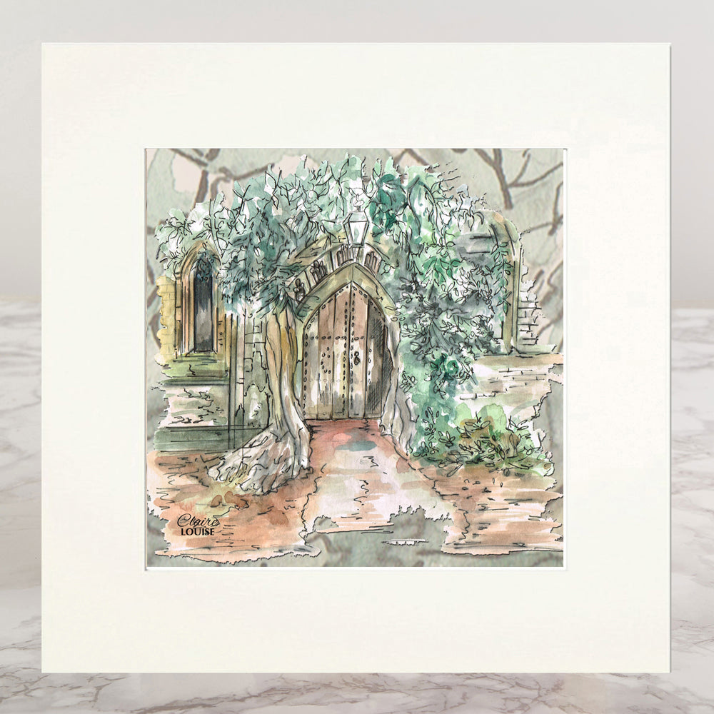 The North Porch Mounted Print