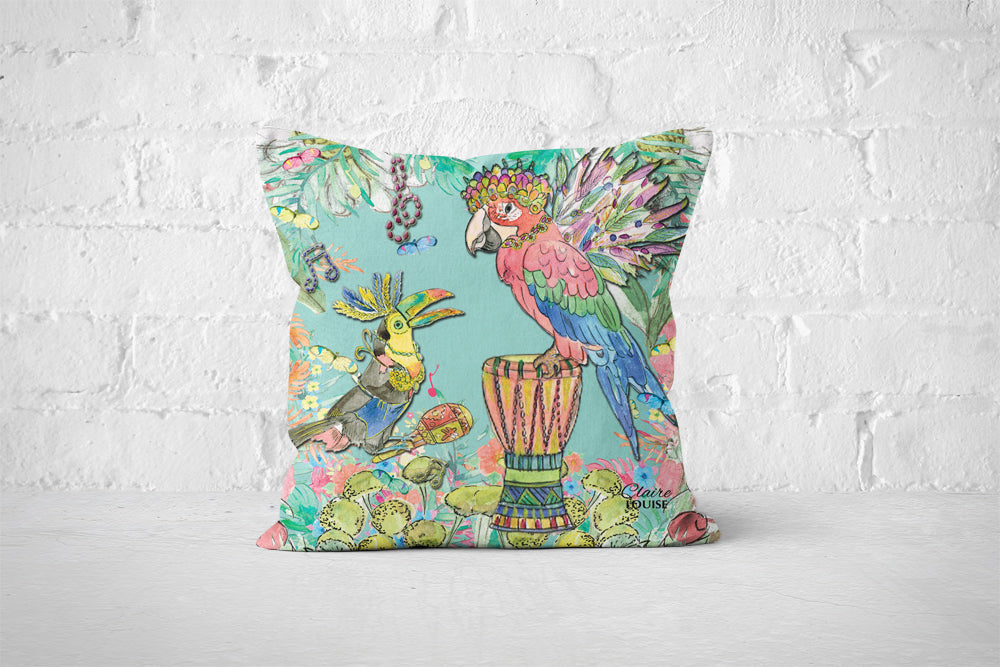 Pearl the Parrot Cushion