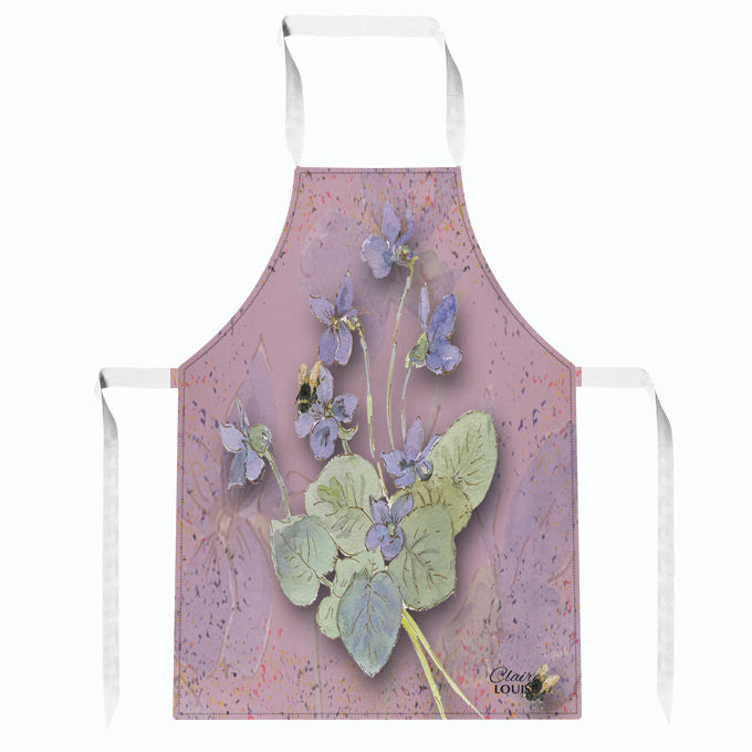 Powder Bloom Morning Glories Kitchen Apron