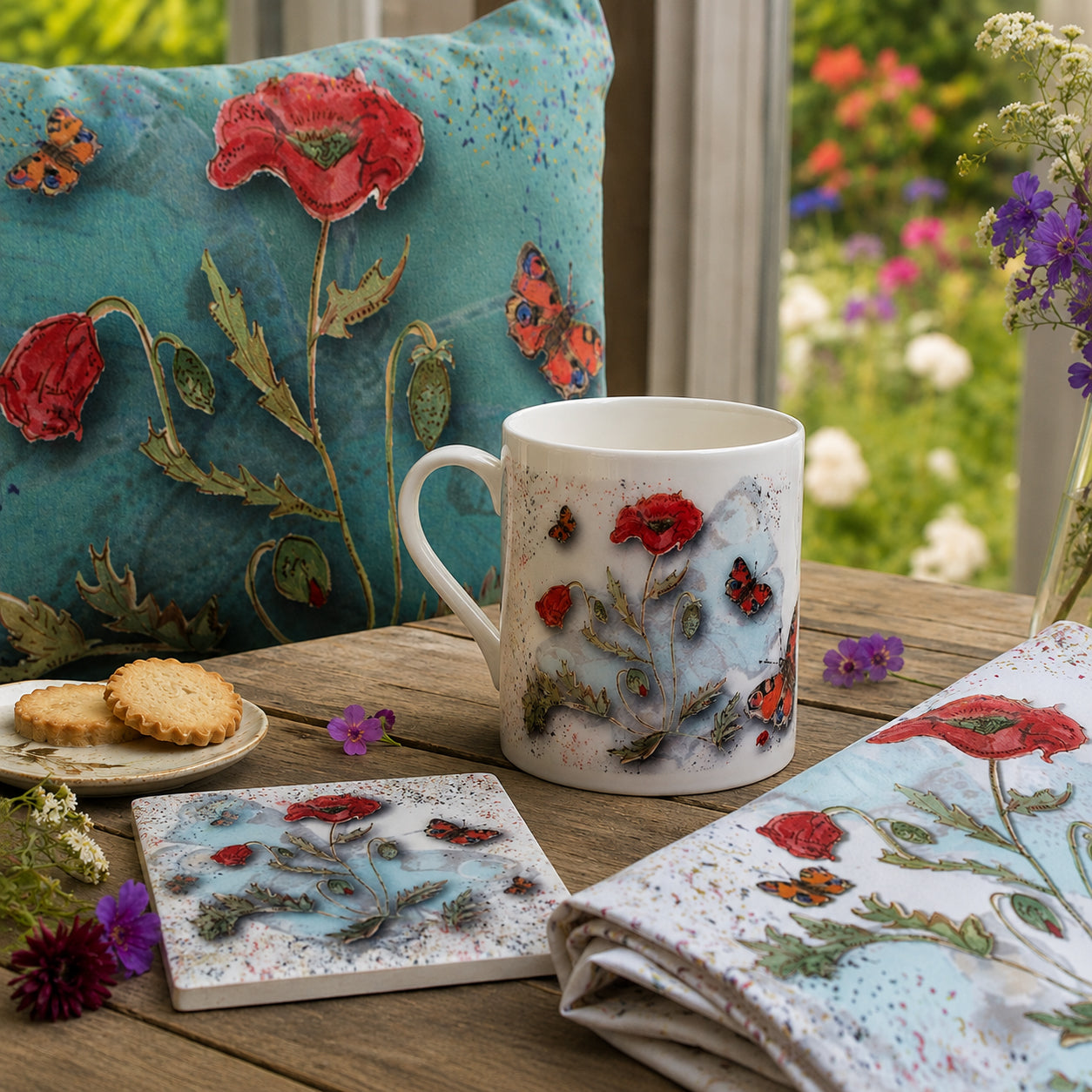 Poppies Tile Coaster