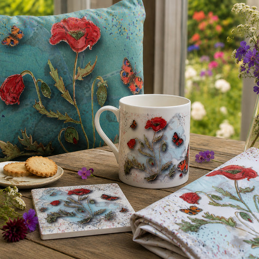 Poppies Fine Bone China Mug