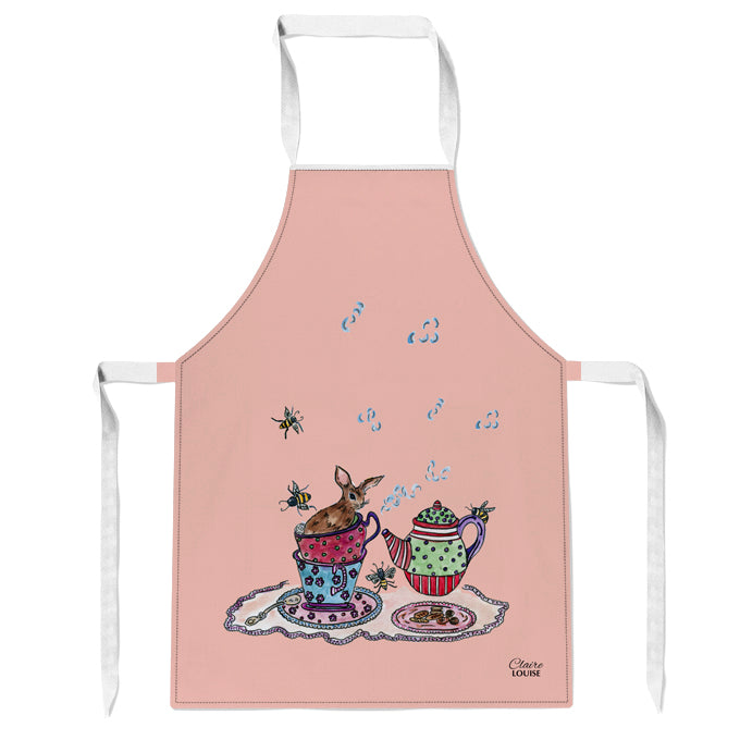 Rabbits Tea Party Kids Kitchen Apron