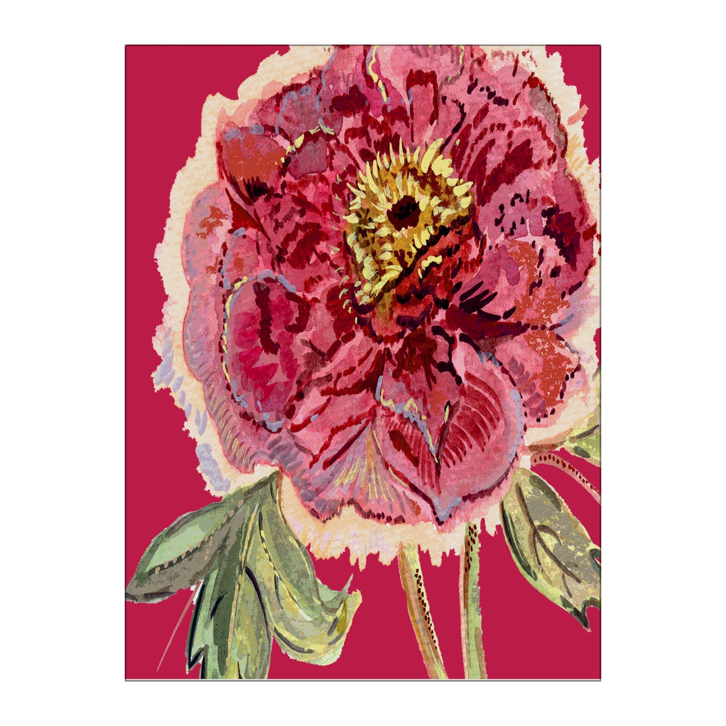 Romance Magenta Glass Wall Art