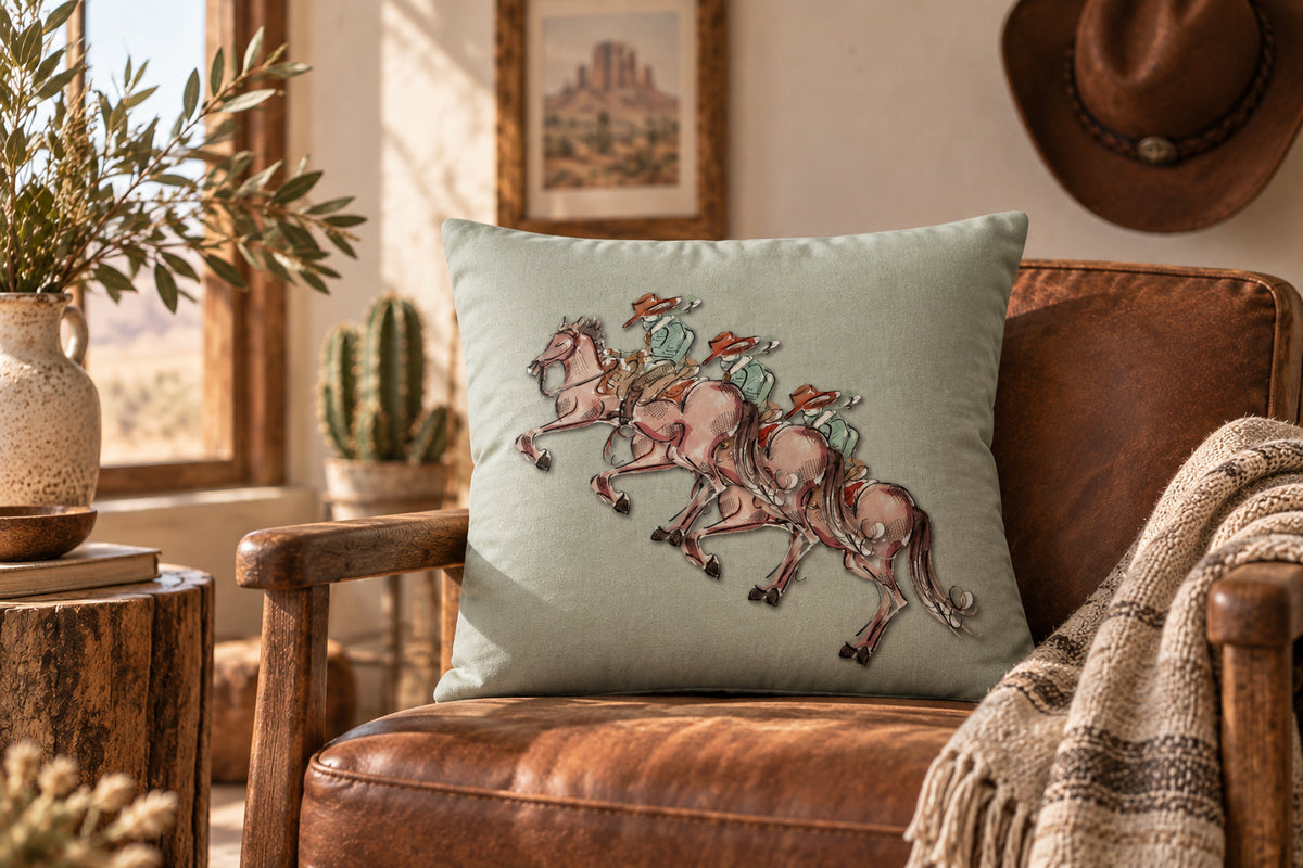 Three Cowboys Cushion