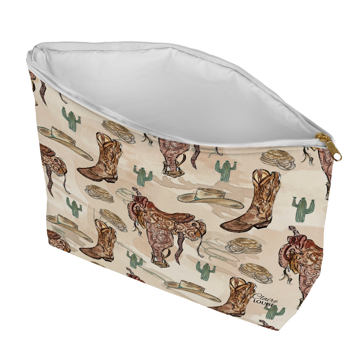 Western Pattern Cosmetic Bag