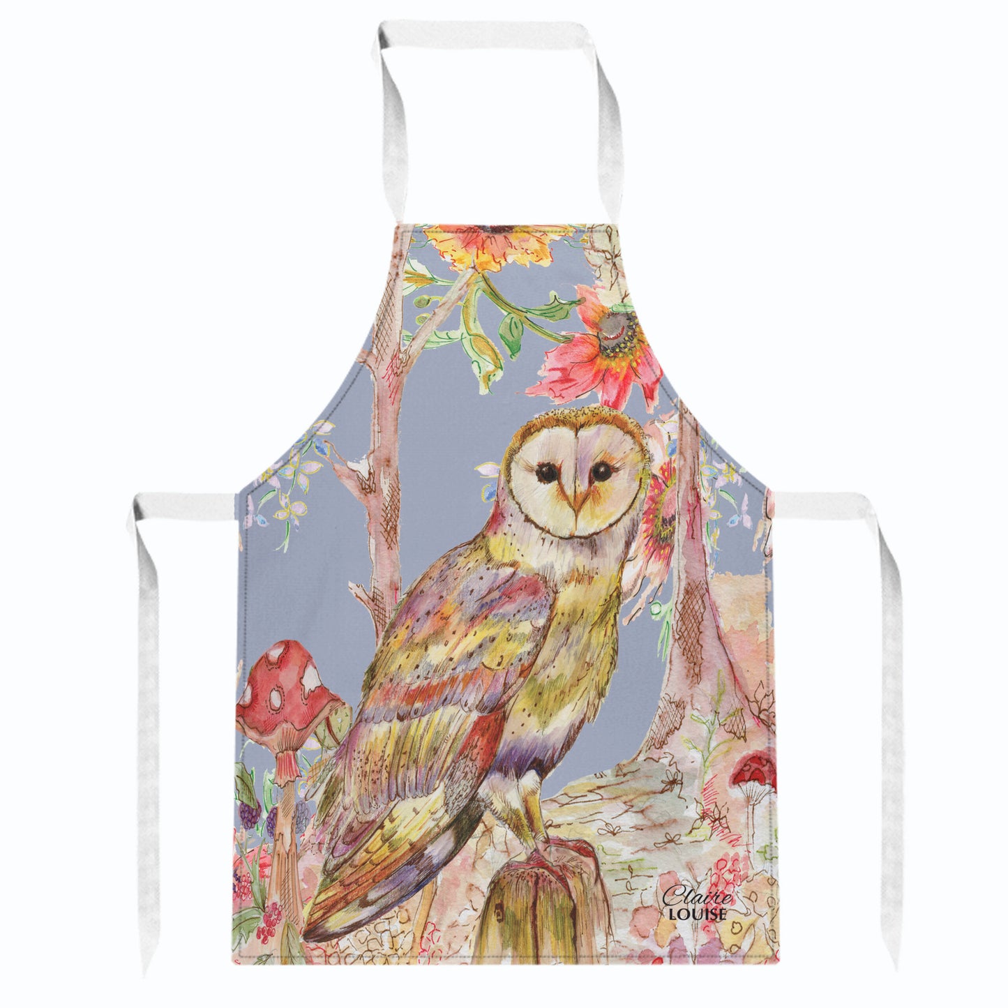 Whimsical Owl Kitchen Apron
