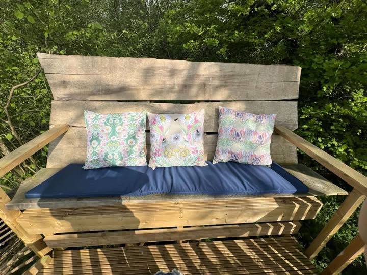 Biscuit Bee Bloom Outdoor Cushion
