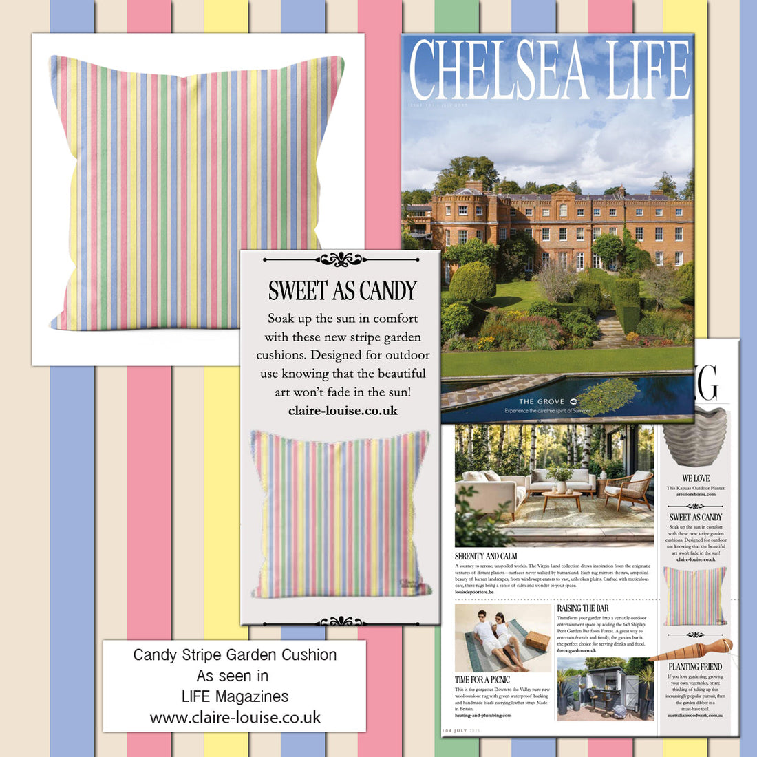 Spotlight On: Our Candy Stripe Cushions Making Headlines