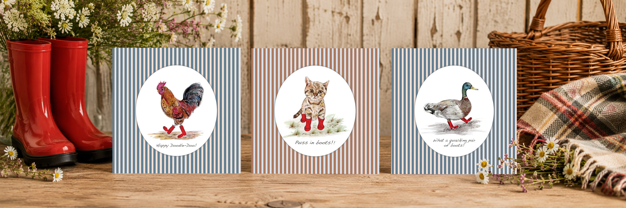All In Boots Greeting Cards