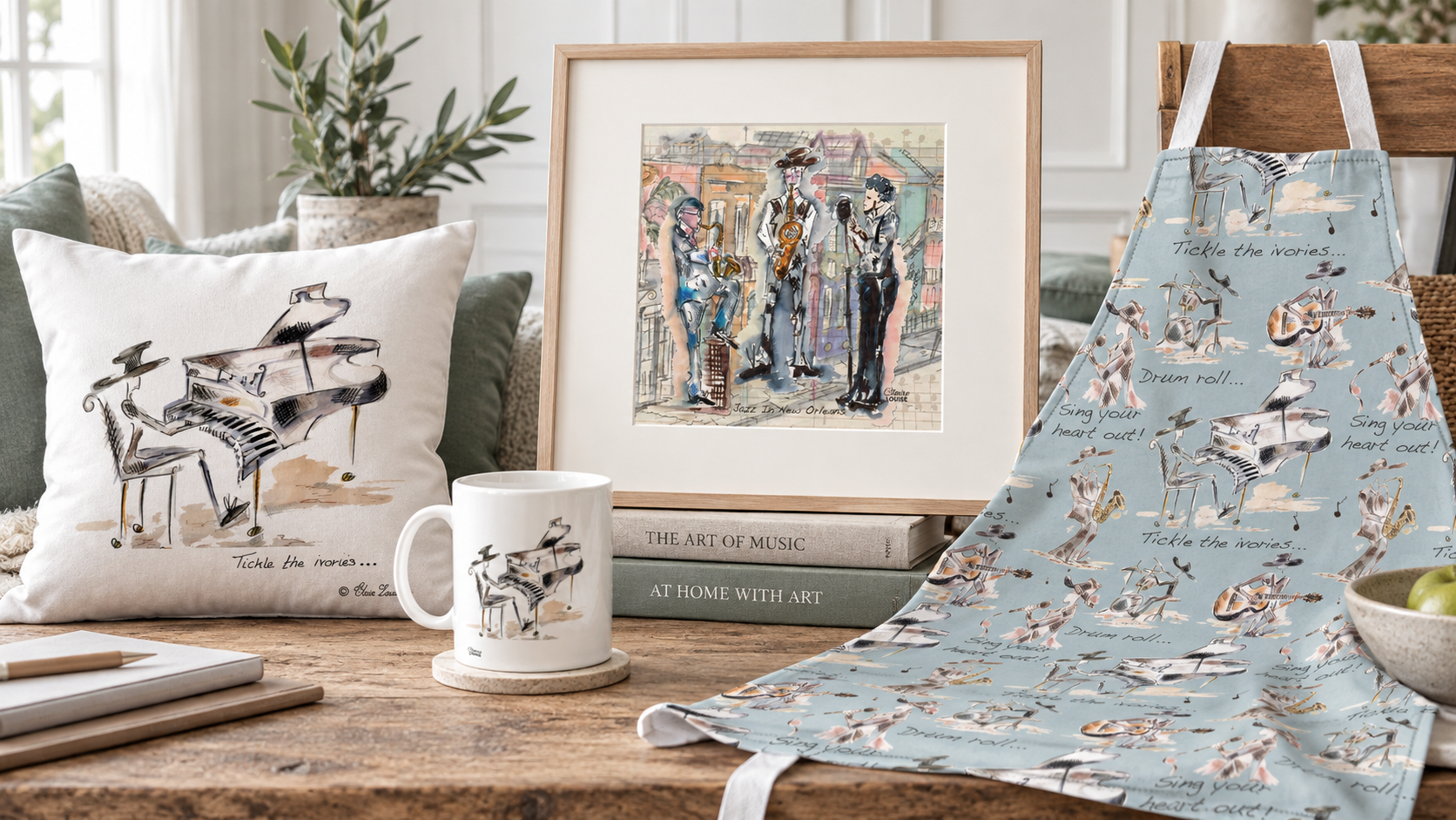Music Collection | Musical Gifts, Homeware & Wall Art by Claire Louise